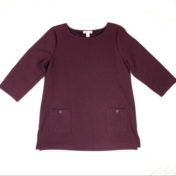Coldwater Creek Tops - Coldwater CreekTop 3/4 Sleeve Plum